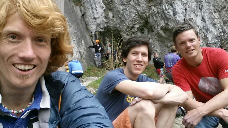 Drie musketiers selfie in Freyr