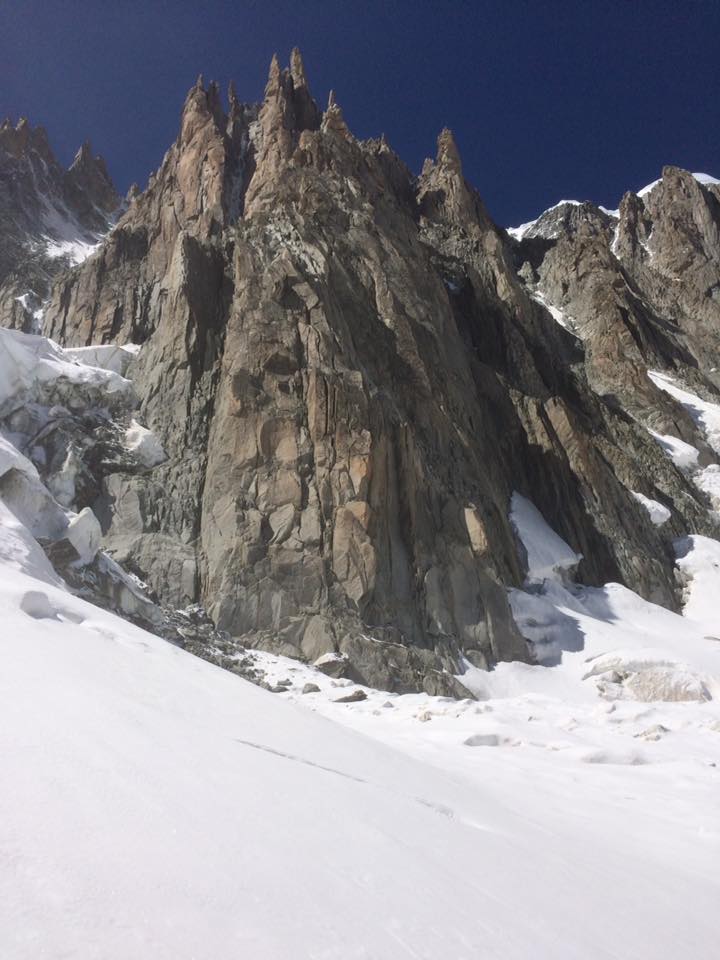 Inspectie van de Mont Blanc du Tacul